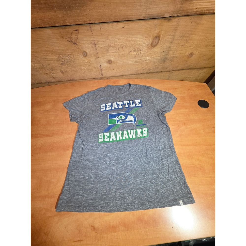 47 Brand Seattle Seahawks NFL Graphic T-Shirt Heather Grey Men's Large